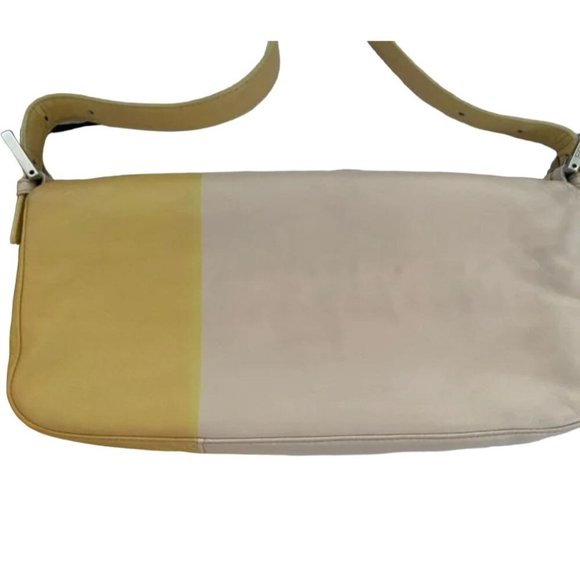 Fendi Limited Edition MOD Pink and Yellow Color Block Leather Shoulder Bag - Picture 5 of 6